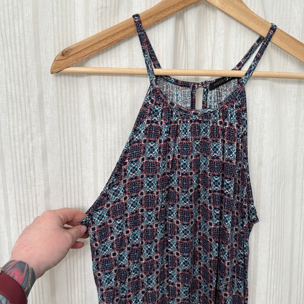 Papermoon Multi-Color Printed Halter Tank Top - Picture 2 of 4